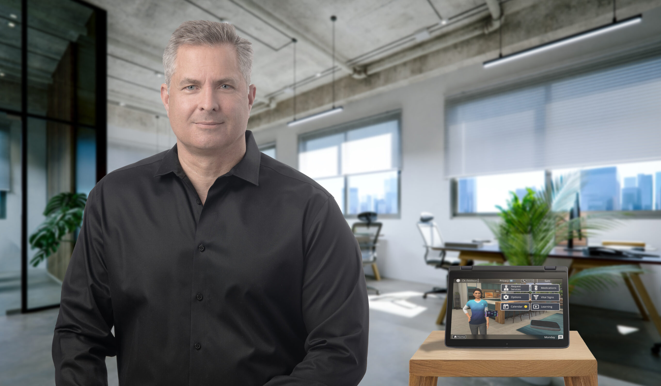 가정형 가상 케어 제품 시연 이미지